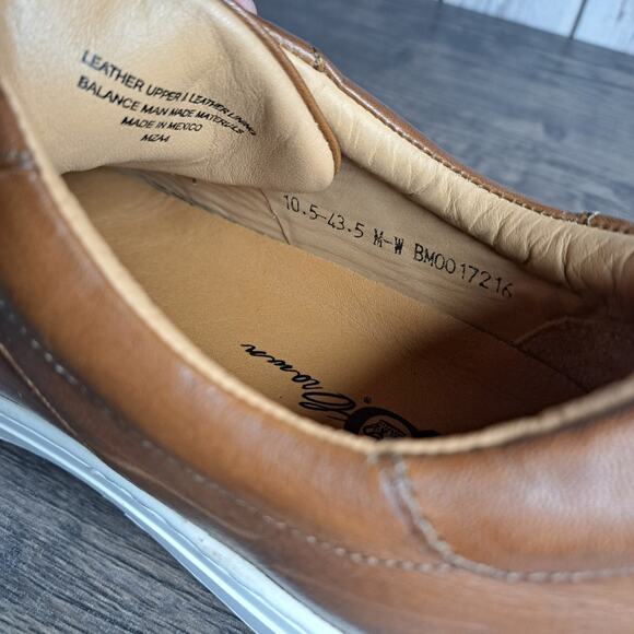 Born Reserve Low Top Leather Sneaker Men's Sz 10.5 Tan Tobacco Brown (VGC) - Picture 9 of 10